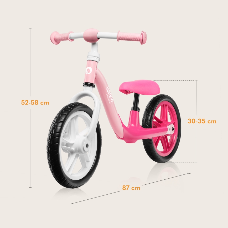 Lionelo - Bicicleta sin pedales ALEX Bubblegum