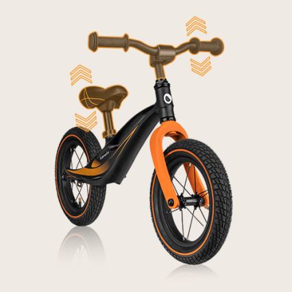 Lionelo - Bicicleta sin pedales BART AIR negro/naranja