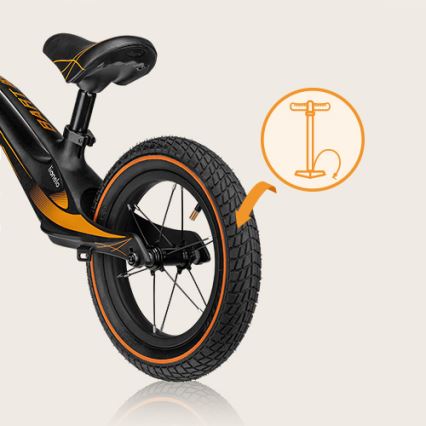 Lionelo - Bicicleta sin pedales BART AIR negro/naranja