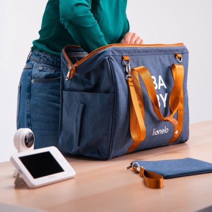 Lionelo - Bolsa de pañales para cochecito IDA Blue Denim