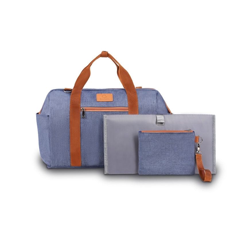 Lionelo - Bolsa de pañales para cochecito IDA Blue Denim