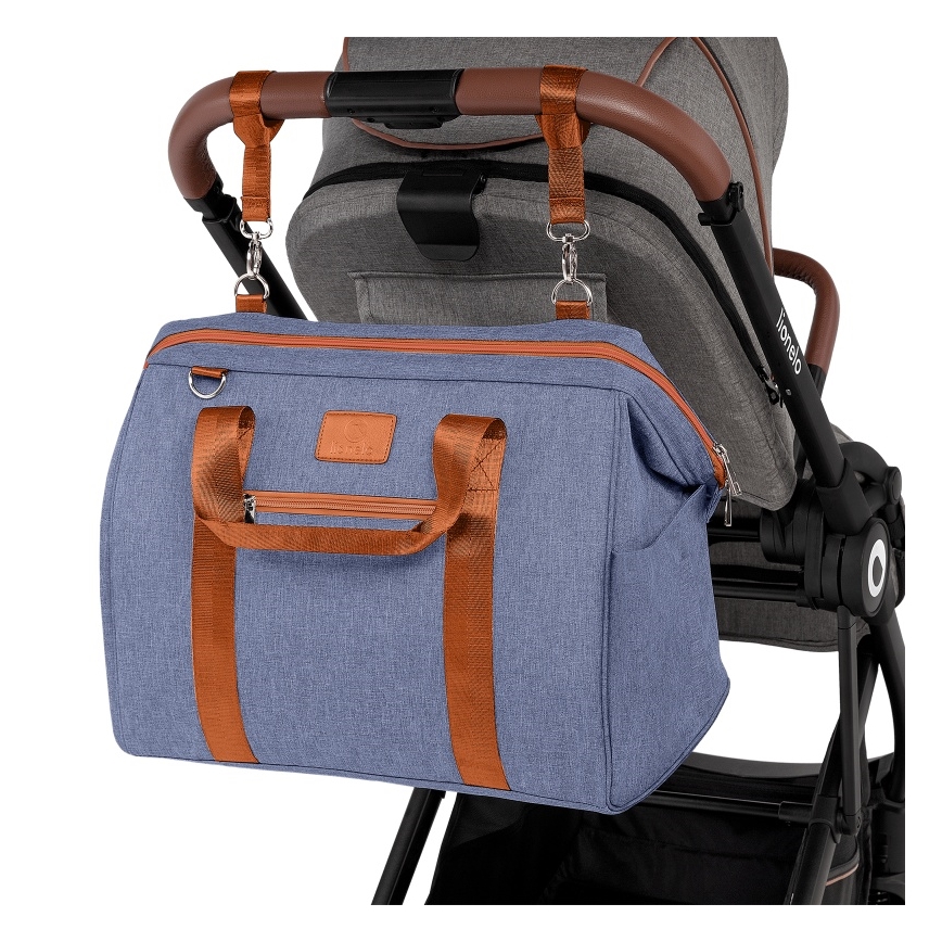 Lionelo - Bolsa de pañales para cochecito IDA Blue Denim