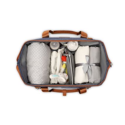 Lionelo - Bolsa de pañales para cochecito IDA Blue Denim