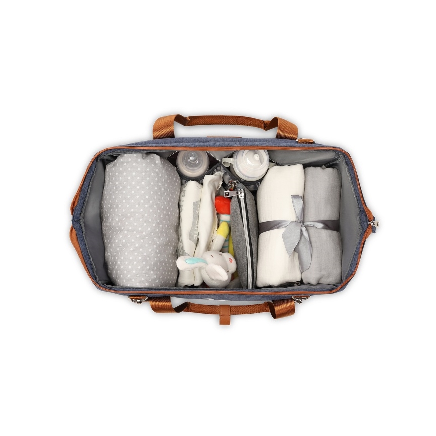 Lionelo - Bolsa de pañales para cochecito IDA Blue Denim