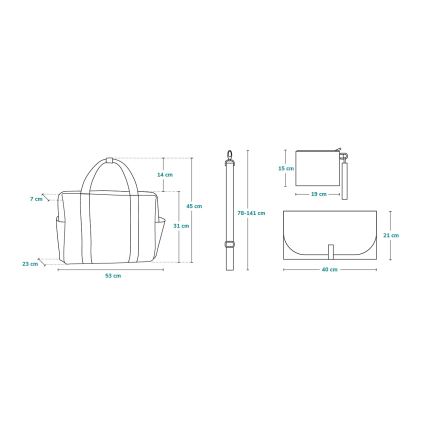 Lionelo - Bolso cambiador para cochecito IDA Gris Hormigón