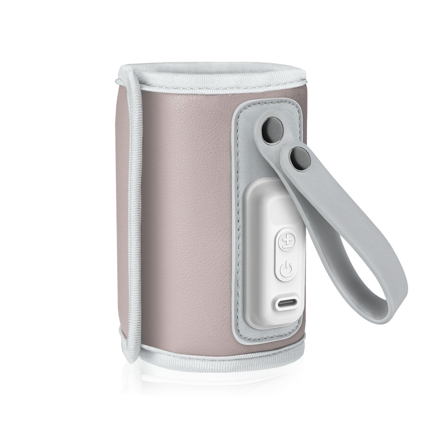 Lionelo - Calentador de biberones recargable THERMUP GO 18W/5V Rosa bebé