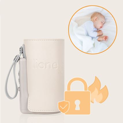 Lionelo - Calentador de biberones recargable THERMUP GO PLUS 10W/5V beige