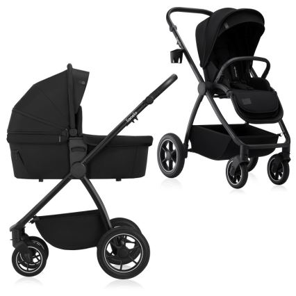 Lionelo - Carrito combinable 2 en 1 MERIL Ónix Negro