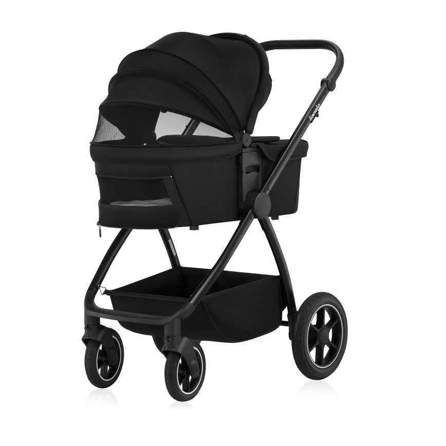 Lionelo - Carrito combinable 2 en 1 MERIL Ónix Negro