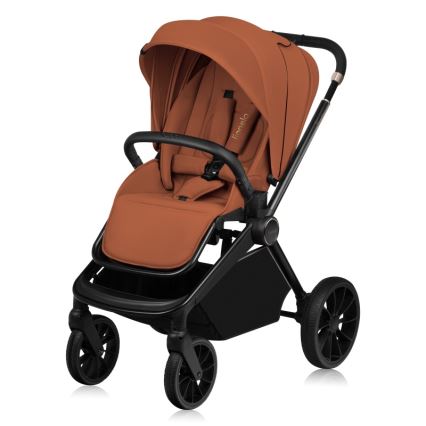 Lionelo - Carrito combinable 2 en 1 MIKA PLUS Marrón Óxido