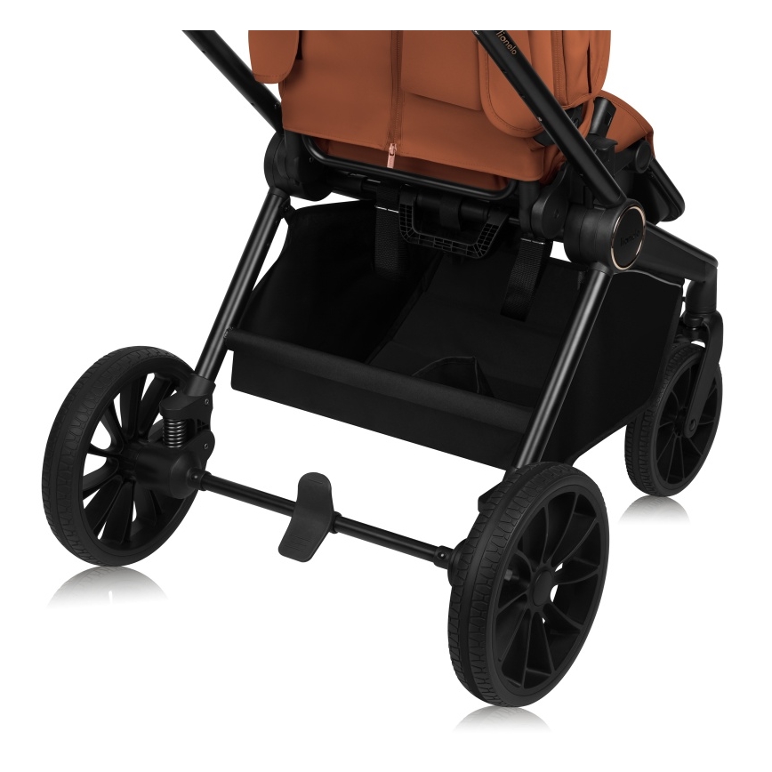 Lionelo - Carrito combinable 2 en 1 MIKA PLUS Marrón Óxido