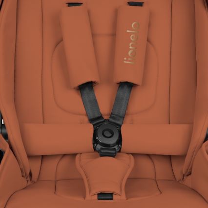 Lionelo - Carrito combinable 2 en 1 MIKA PLUS Marrón Óxido