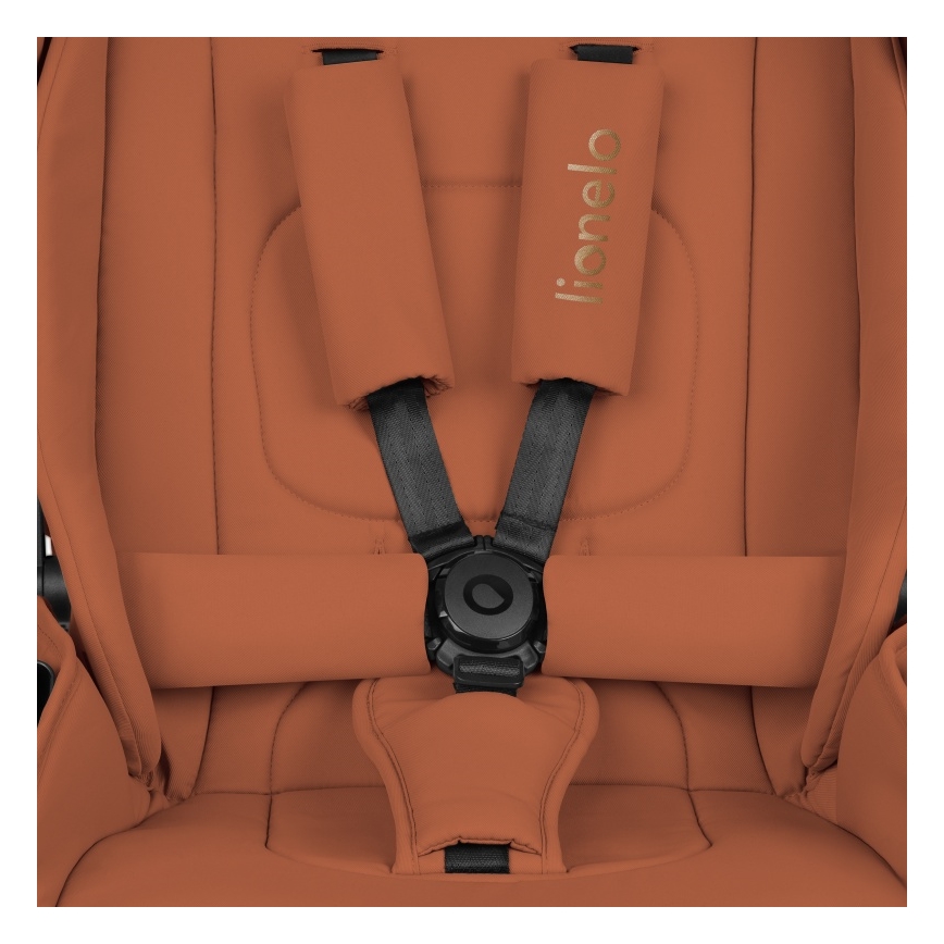 Lionelo - Carrito combinable 2 en 1 MIKA PLUS Marrón Óxido