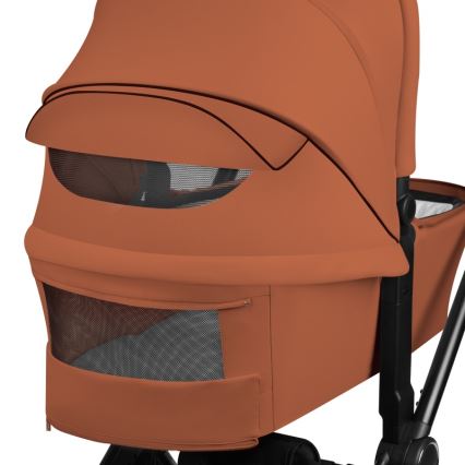 Lionelo - Carrito combinable 2 en 1 MIKA PLUS Marrón Óxido