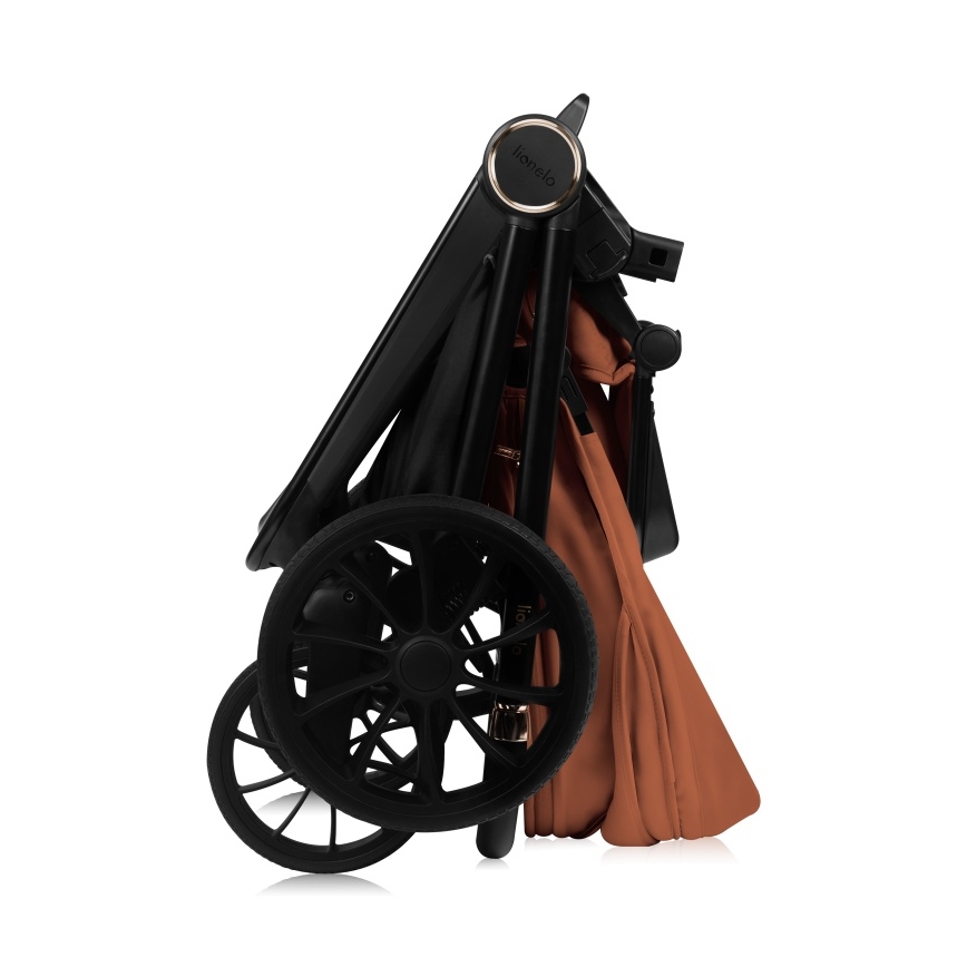 Lionelo - Carrito combinable 2 en 1 MIKA PLUS Marrón Óxido