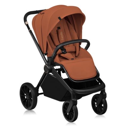 Lionelo - Carrito combinable 2 en 1 MIKA PLUS Marrón Óxido