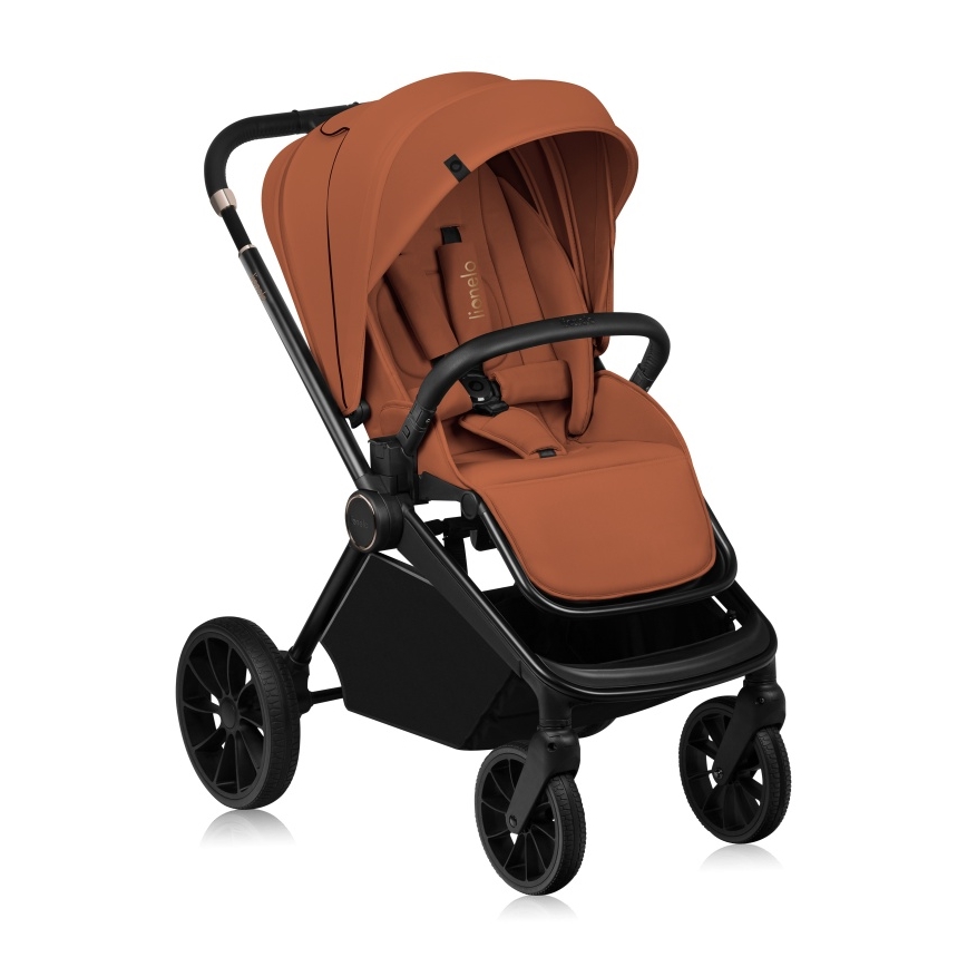Lionelo - Carrito combinable 2 en 1 MIKA PLUS Marrón Óxido