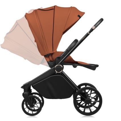 Lionelo - Carrito combinable 2 en 1 MIKA PLUS Marrón Óxido