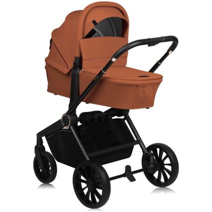 Lionelo - Carrito combinable 2 en 1 MIKA PLUS Marrón Óxido