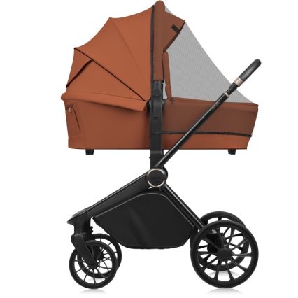 Lionelo - Carrito combinable 2 en 1 MIKA PLUS Marrón Óxido
