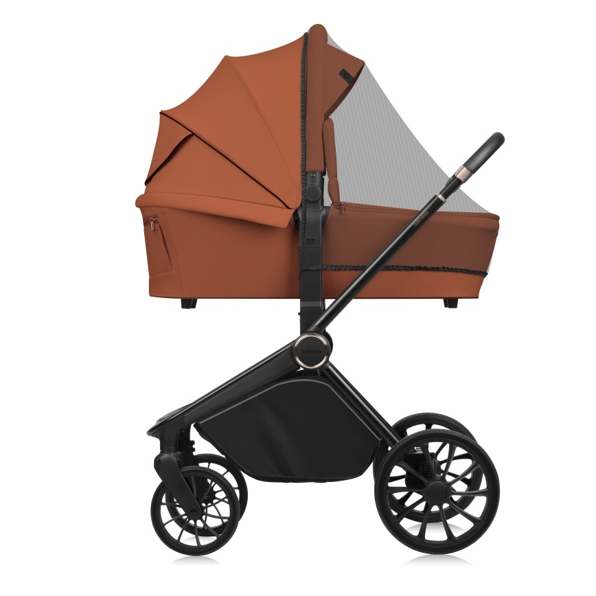 Lionelo - Carrito combinable 2 en 1 MIKA PLUS Marrón Óxido