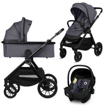 Lionelo - Carrito combinable 3 en 1 LAYLA Gris Piedra
