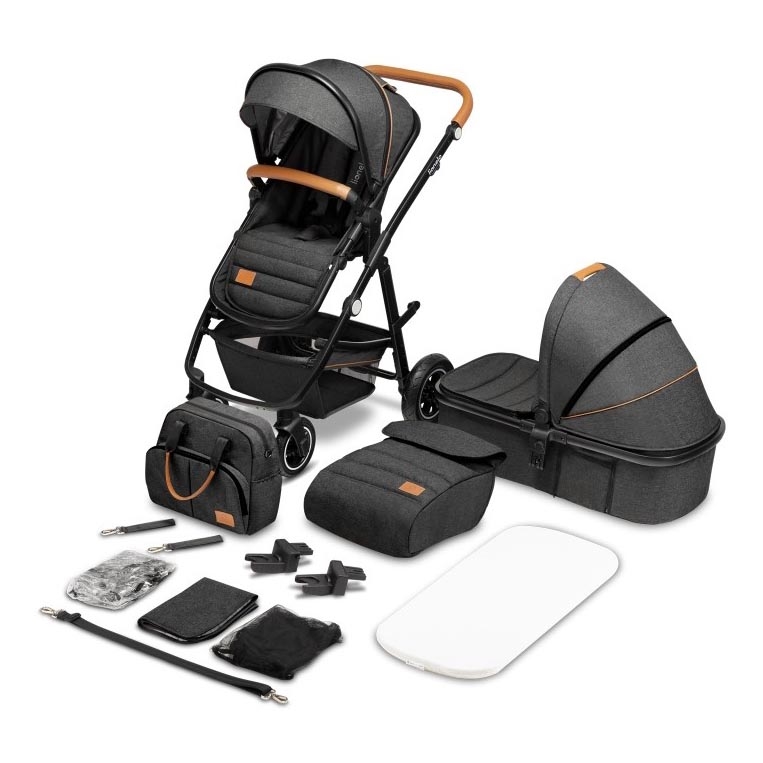 Lionelo - Carrito combinado 2 en 1 AMBER Gris Grafito