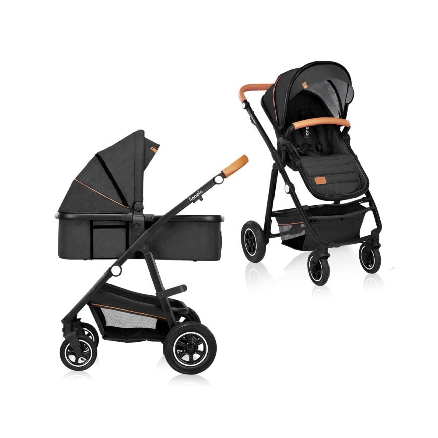 Lionelo - Carrito combinado 2 en 1 AMBER Gris Grafito