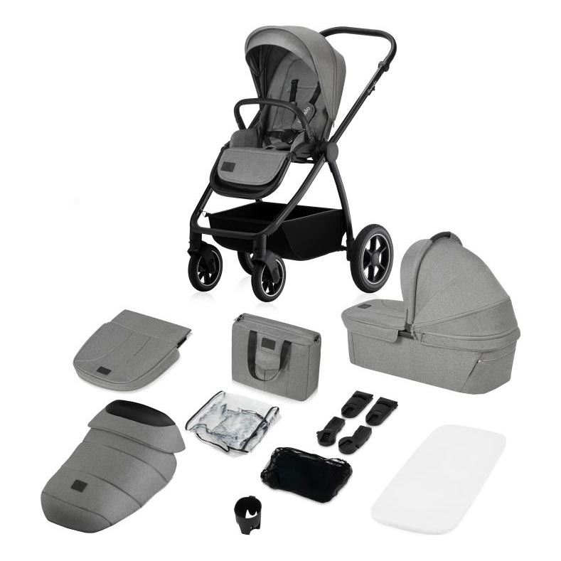 Lionelo - Coche combinado 2 en 1 MERIL Gris Piedra