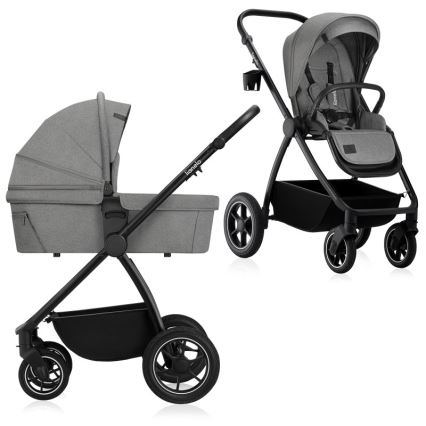 Lionelo - Coche combinado 2 en 1 MERIL Gris Piedra