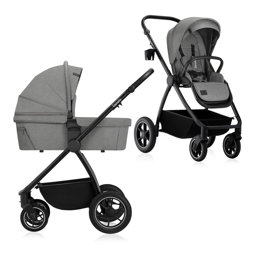 Lionelo - Coche combinado 2 en 1 MERIL Gris Piedra