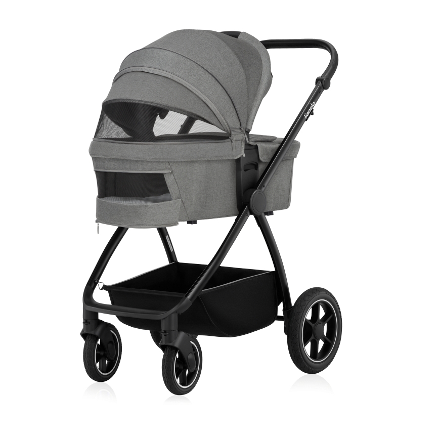 Lionelo - Coche combinado 2 en 1 MERIL Gris Piedra