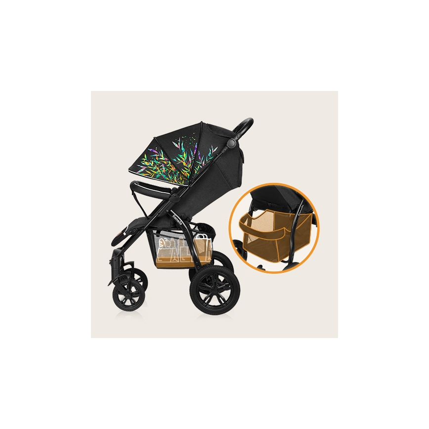 Lionelo - Cochecito ANNET TOUR negro/verde