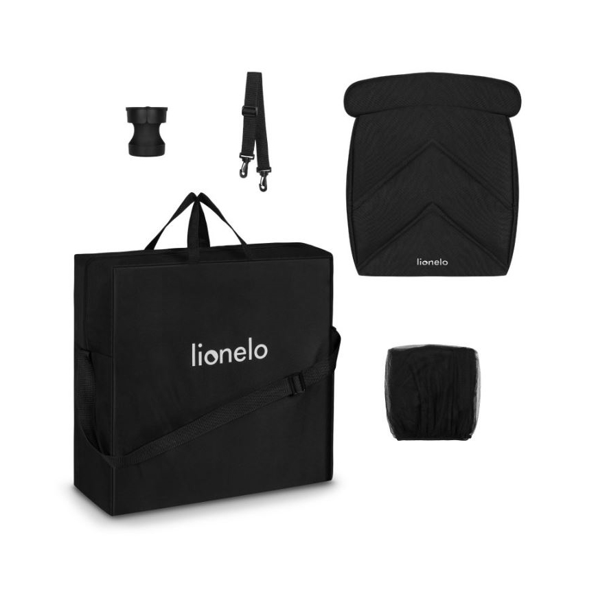 Lionelo - Cochecito CLOE negro/azul/dorado