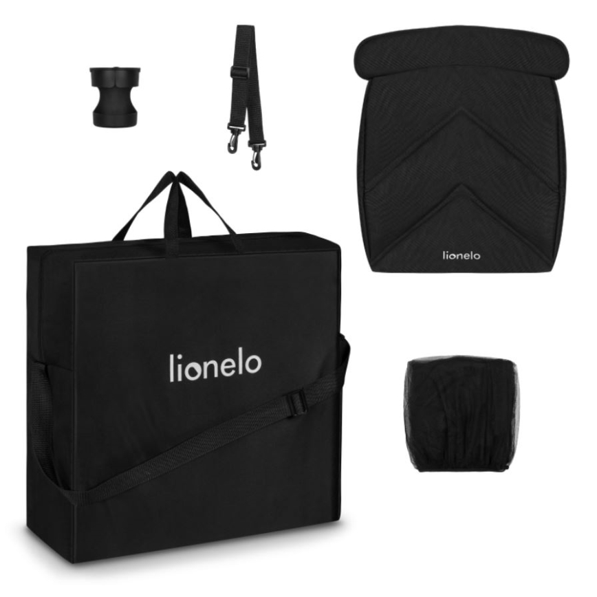 Lionelo - Cochecito CLOE negro/gris