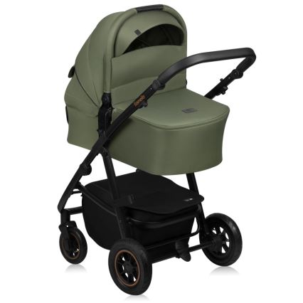 Lionelo - Cochecito combinable 2 en 1 AMBER PLUS Verde Bosque