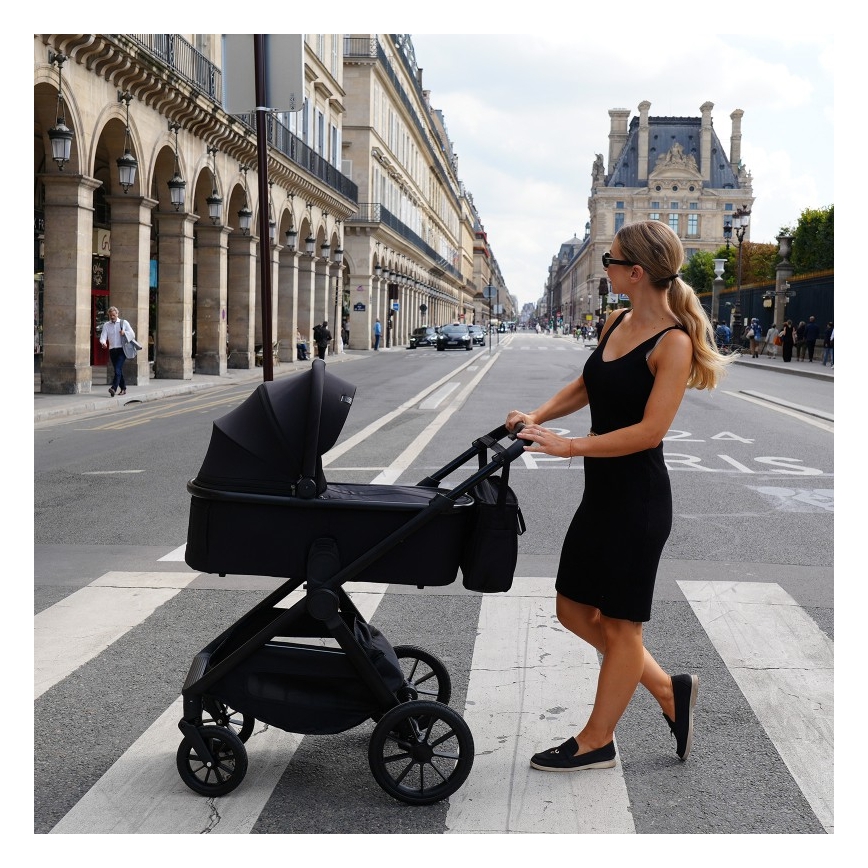 Lionelo - Cochecito combinable 2 en 1 LAYLA Negro Ónix