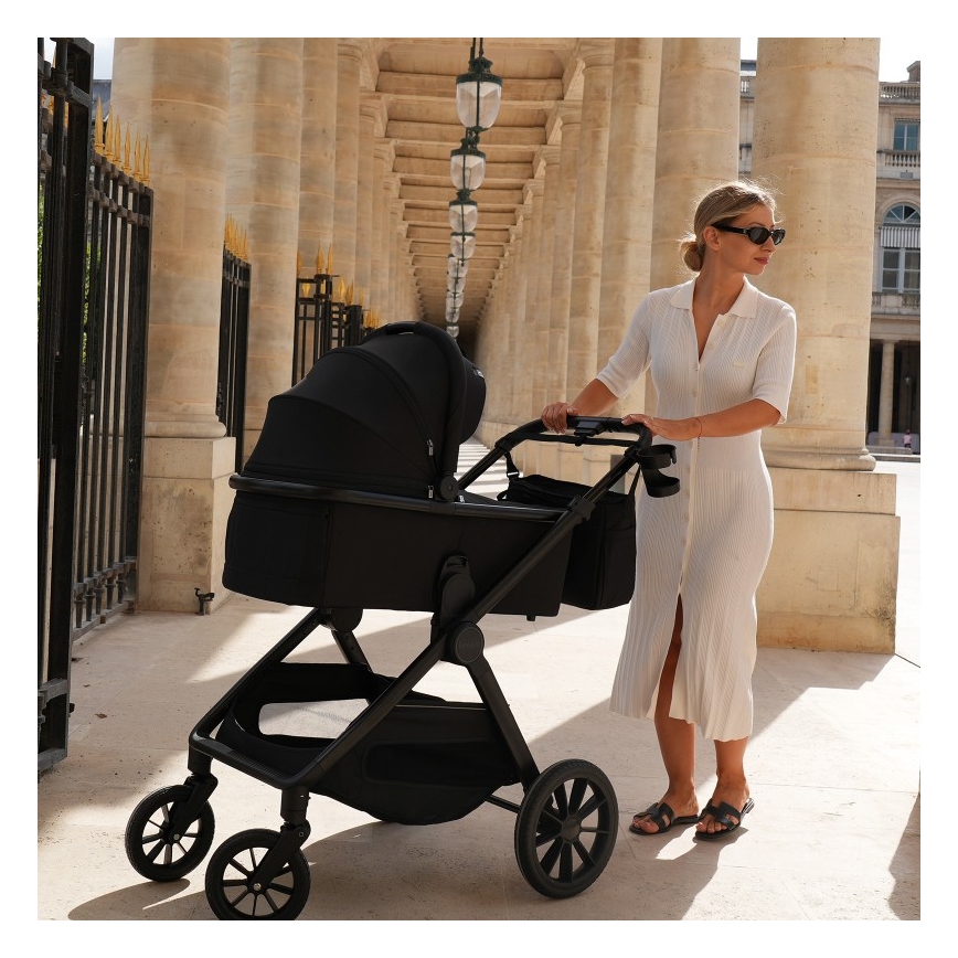 Lionelo - Cochecito combinable 2 en 1 LAYLA Negro Ónix