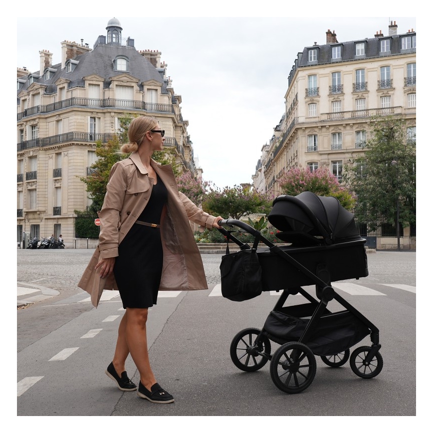 Lionelo - Cochecito combinable 2 en 1 LAYLA Negro Ónix