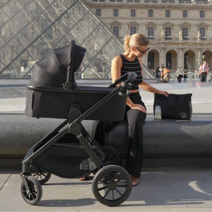 Lionelo - Cochecito combinable 2 en 1 LAYLA Negro Ónix