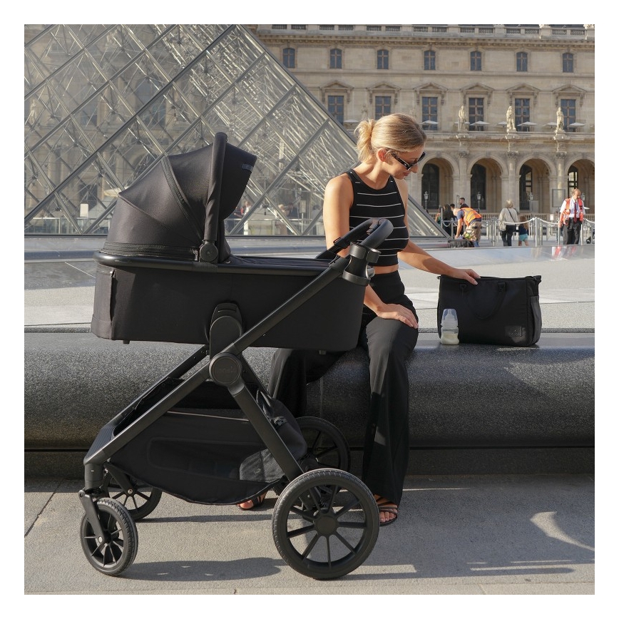 Lionelo - Cochecito combinable 2 en 1 LAYLA Negro Ónix