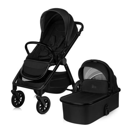 Lionelo - Cochecito combinable 2 en 1 LAYLA Negro Ónix