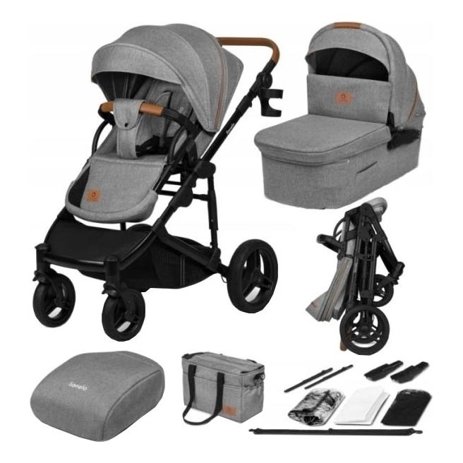Lionelo - Cochecito combinable 2 en 1 MARI TOUR Grey Stone