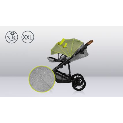 Lionelo - Cochecito combinable 2 en 1 MARI TOUR Grey Stone