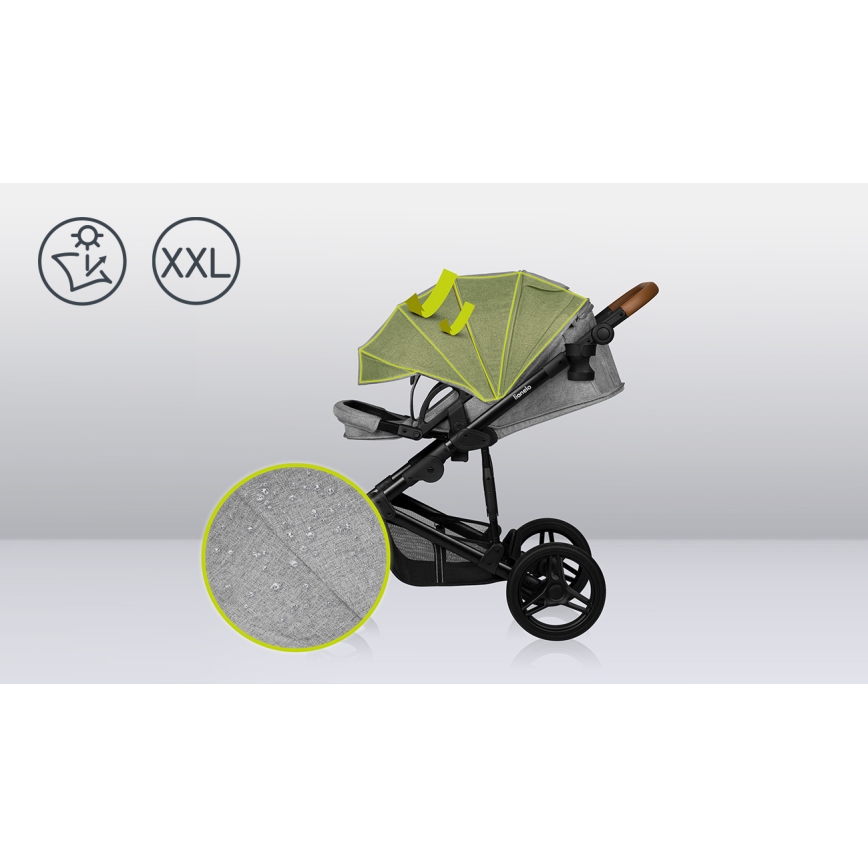 Lionelo - Cochecito combinable 2 en 1 MARI TOUR Grey Stone
