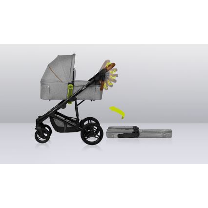 Lionelo - Cochecito combinable 2 en 1 MARI TOUR Grey Stone