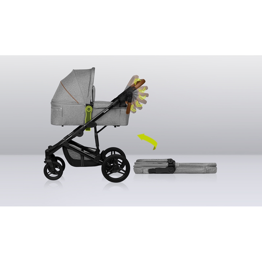 Lionelo - Cochecito combinable 2 en 1 MARI TOUR Grey Stone
