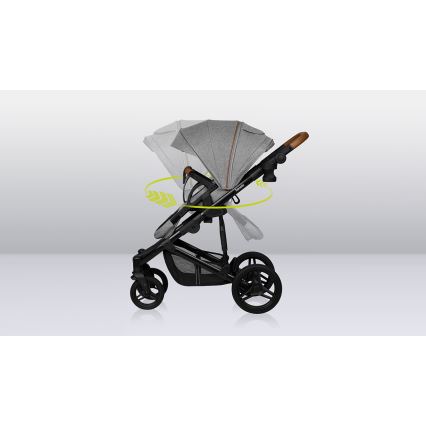 Lionelo - Cochecito combinable 2 en 1 MARI TOUR Grey Stone