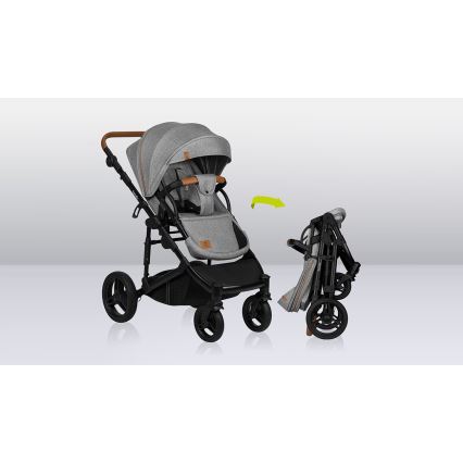 Lionelo - Cochecito combinable 2 en 1 MARI TOUR Grey Stone