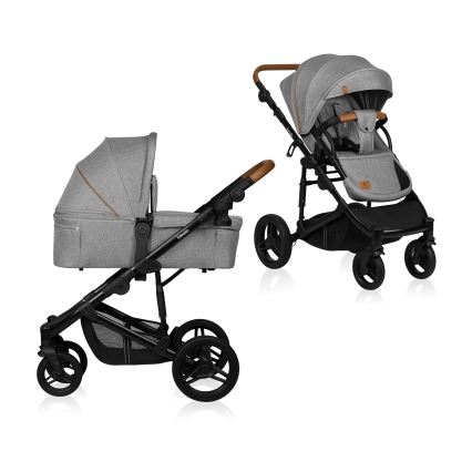 Lionelo - Cochecito combinable 2 en 1 MARI TOUR Grey Stone
